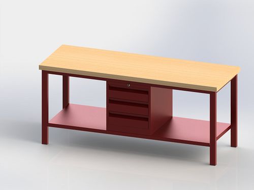 山毛榉木工作台 - 218/C - Arredindustria e Lory Srl - 用于车间 / 车库 / 装配