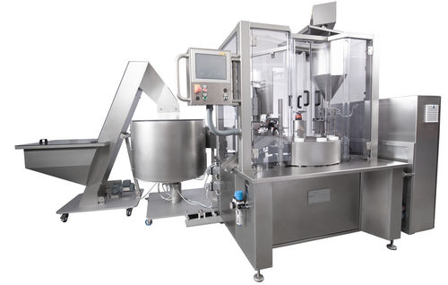 自动灌装封盖机 - FA25 Masc - Gustav Obermeyer GmbH u Co KG - 瓶子 / 液体 / 用于美容产品