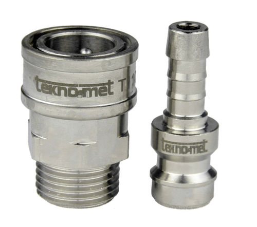 液压接头 - T110 series - TEKNO-MET BAĞLANTI ELEMANLARI SAN. ve TİC. LTD. ŞTİ - 快速 / 镀镍黄铜 / 不锈钢