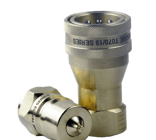 液压接头 - T070 series - TEKNO-MET BAĞLANTI ELEMANLARI SAN. ve TİC. LTD. ŞTİ - 快速 / 承插式 / 黄铜