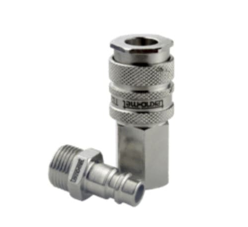 气动接头 - T025 series - TEKNO-MET BAĞLANTI ELEMANLARI SAN. ve TİC. LTD. ŞTİ - 快速 / 镀镍黄铜 / 不锈钢