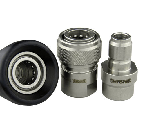 液压接头 - T121 series - TEKNO-MET BAĞLANTI ELEMANLARI SAN. ve TİC. LTD. ŞTİ - 气动 / 快速 / 不锈钢