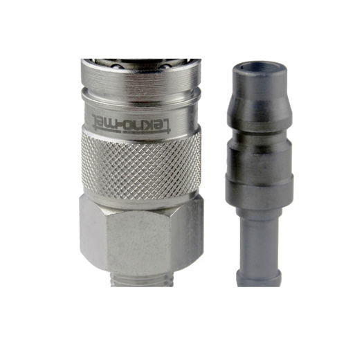 气动接头 - T013 series - TEKNO-MET BAĞLANTI ELEMANLARI SAN. ve TİC. LTD. ŞTİ - 螺纹 / 快速 / 镀镍黄铜