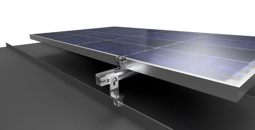 屋顶露台光伏安装系统 - S-5 - Renusol Europe GmbH - 用于金属屋顶 / 垂直安装 / 铝制