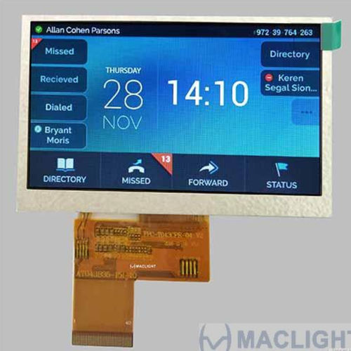 TFT LCD显示模块 - MLT043R40-2 - Maclight Display Co., Limited - 电容触摸屏式 / 480 x 272 / 4.3"