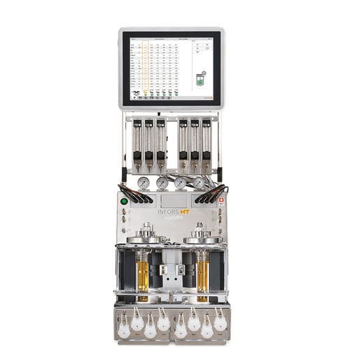 加压加热生物反应器 - Multifors 2 - Infors AG - 工艺流程 / 并行合成法 / 固定