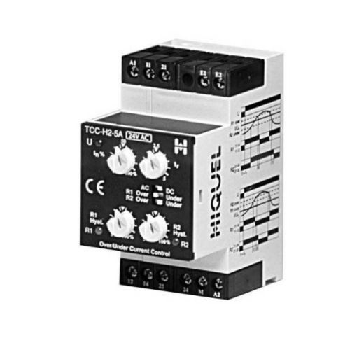 过载电流监控继电器 - TCC-H2-5A-V2 series - HIQUEL - 低电流 / 2NO / AC/DC
