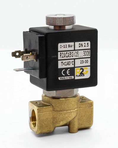 直动电磁阀 - R2AC NA/NO - R2G Fluidics Srl - 双通 / 常开 / 水