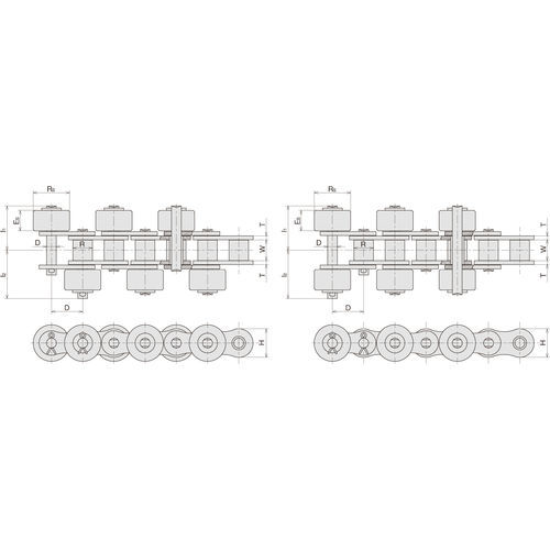 传动链条 - SR - Sugiyama Chain Co., Ltd. - 碳钢 / 塑料 / 滚筒