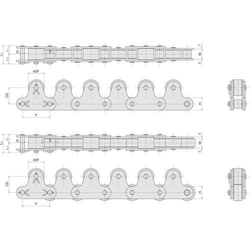 传动链条 - TR - Sugiyama Chain Co., Ltd. - 钢 / 滚筒 / 用于捆绑