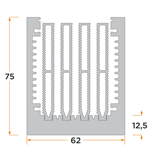 铝制散热片 - PR 715 - Alutronic Kühlkörper GmbH und Co. KG - 用于LED / 用于电子仪器 / LED灯用