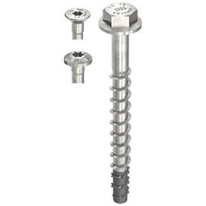 混凝土螺钉 - MULTI-MONTI®-plus stainless steel - HECO - 抽芯 / 六角头 / 盘头