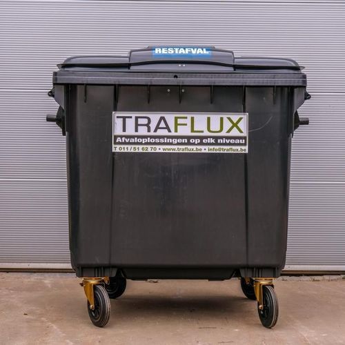 城市垃圾废料箱 - TRAFLUX - 带盖 / 四轮