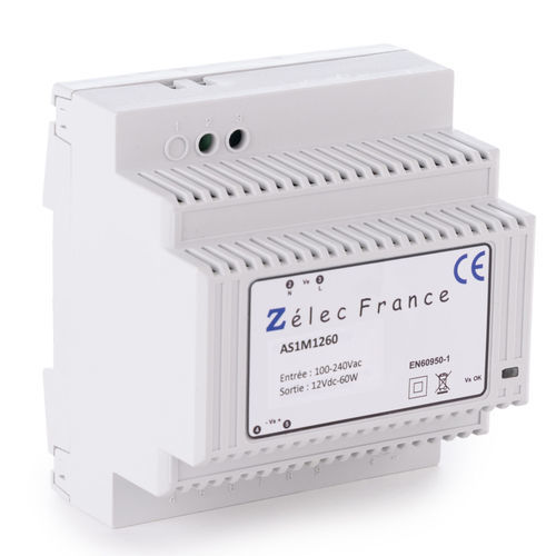 开关式电源 - AS1M1260 - ZELEC - DIN导轨 / AC/DC / 稳定