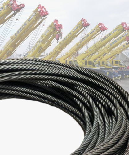 困难地形起重机起重电缆 - C.F.WIREROPE, LTD - 伸缩式起重机 / 钢 / 弹性