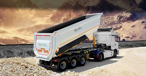 翻斗半挂车 - U-Type - AKYEL TREYLER MAKINE SAN. VE TIC.LTD.STI. - 用于散料 / 3车轴 / 双车轴
