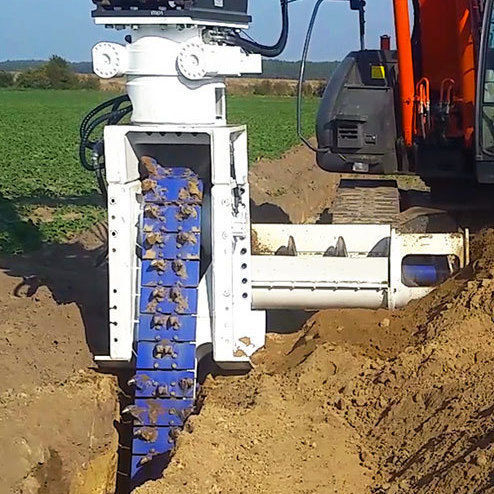 链条挖沟机 - KTR 130 - KEMROC Spezialmaschinen GmbH - 挖掘机 / 用于土木工程