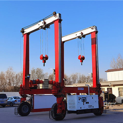 双梁龙门吊 - DB series - Xinxiang MAGICART Cranes Co., Ltd - 轮胎式 / 用于预制件工地 / 土建工程