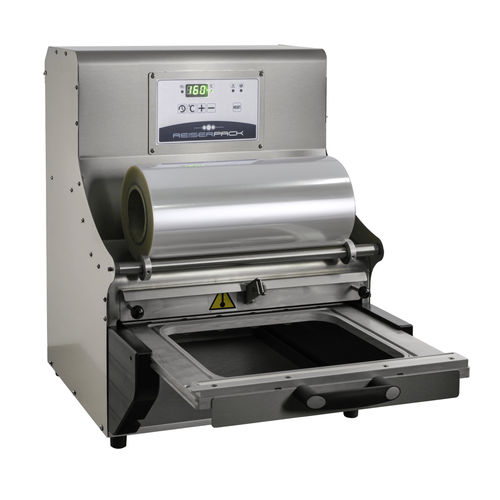 半自动托盘封口机 - RPS380 - RECANVIS I SERVEIS 3.0 SL - 食品行业 / 用于包装盒 / 紧凑型