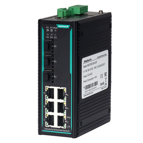 管理型以太网交换机 - MISCOM7209-3GF - Maisvch - 9 个接口 / 2 级 / 千兆
