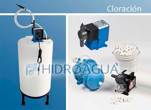 氯定量分配机 - GRUPO COMERCIALIZADOR HIDROAGUA, S.A. DE C.V. - 带容量测定泵 / 用于过滤系统 / 自动化