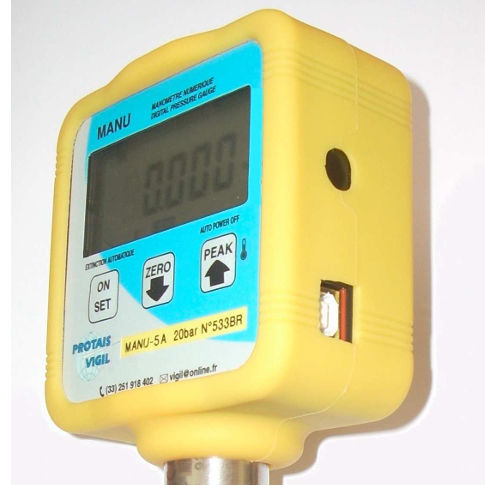 绝对压力计 - MANU-5A - PROTAIS-VIGIL  HYDROPNEU TECHNOLOGIC - 相对 / 数字 / IP40