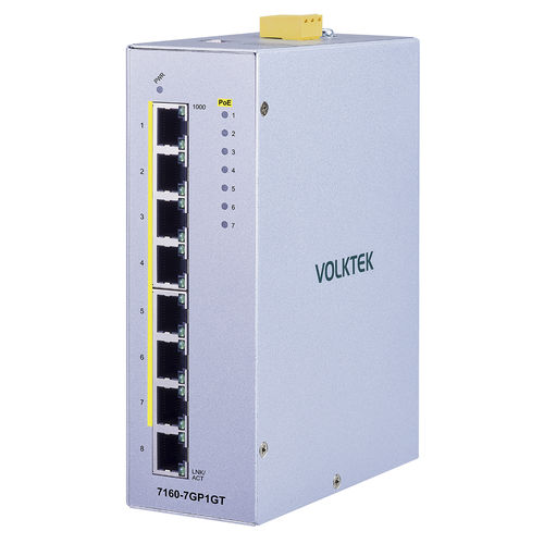 非管理型以太网交换机 - 7160-7GP1GT - Volktek - 8端口 / 千兆以太网 / ProfiNet