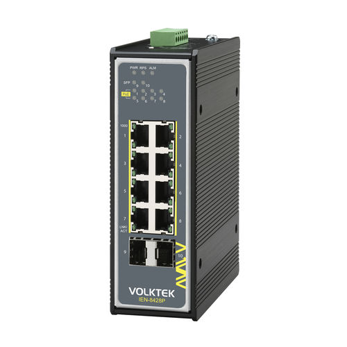非管理型以太网交换机 - IEN-8428P - Volktek - 10 端口式 / ProfiNet / EtherNet/IP