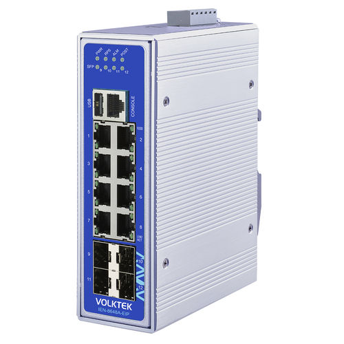 管理型以太网交换机 - IEN-8648A-EIP - Volktek - 12 端口式 / 2 级 / 千兆以太网