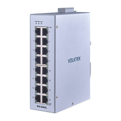 管理型以太网交换机 - IEN-840GL - Volktek - 16 端口式 / DIN导轨 / 壁挂安装