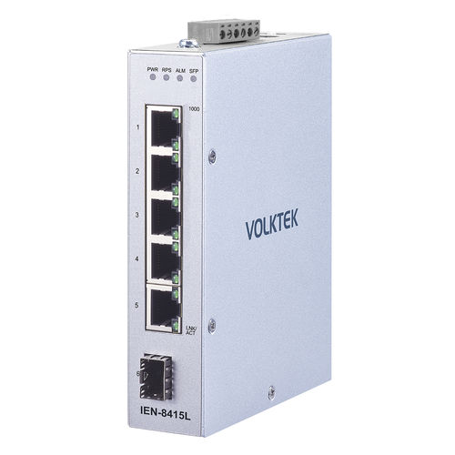 管理型以太网交换机 - IEN-8415L - Volktek - 6 端口式 / DIN导轨 / DIP