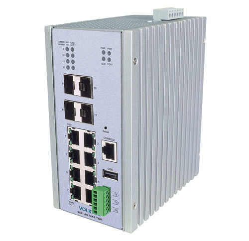 管理型网络交换机 - 9561-8GT4XS-TSN - Volktek - 8端口 / 8+4 端口 / 3 级