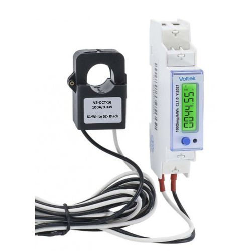 DIN导轨电能表 - VE1D-CT - Voltek Energy Limited - 单相 / MODBUS / LCD显示
