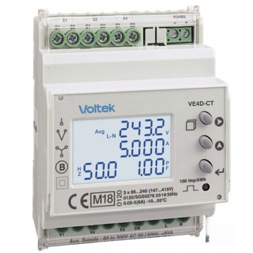 多功能电能表 - VE4D-CT - Voltek Energy Limited - 三相 / DIN导轨 / MODBUS