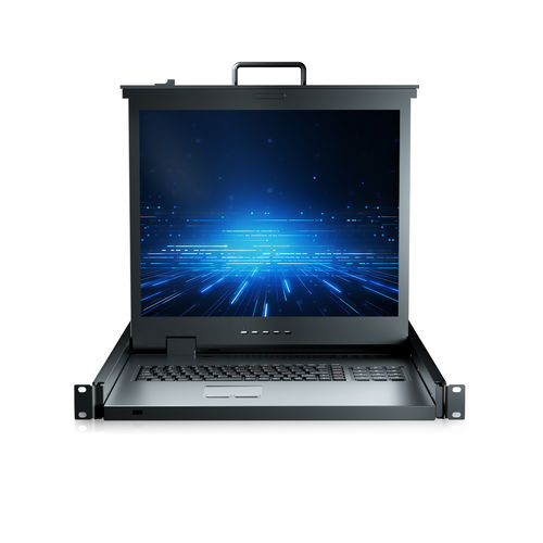 KVM转换开关 / 机架式 - RGD-KVM-1908CI-CAT5 - Key Technology Rugged System Limited - 带键盘 / 数字 / 带LCD屏幕