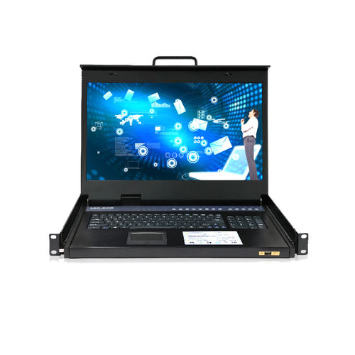 KVM转换开关 / 机架式 - RGD-KVM-1908HCI-CAT5 - Key Technology Rugged System Limited - 带键盘 / 数字 / 带LCD屏幕