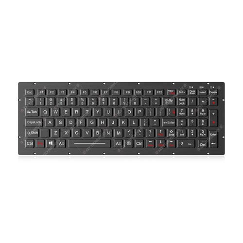 面板式键盘 - K-TEK-M334KP-FN-BL-IT-ML-DWP - Key Technology Rugged System Limited - 机械按键 / 101键 / 用于运输业