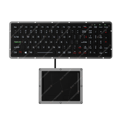 面板式键盘 - K-TEK-M327KP-FN-BL-NV-151B-DWP+M125TP - Key Technology Rugged System Limited - 机械按键 / 101键 / 鼠标双键