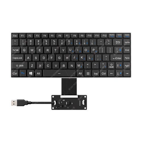 面板式键盘 - K-TEK-V285-FN-BL-FC-SC-ML-DWP - Key Technology Rugged System Limited - 剪刀式开关 / 86 键式 / 用于运输业