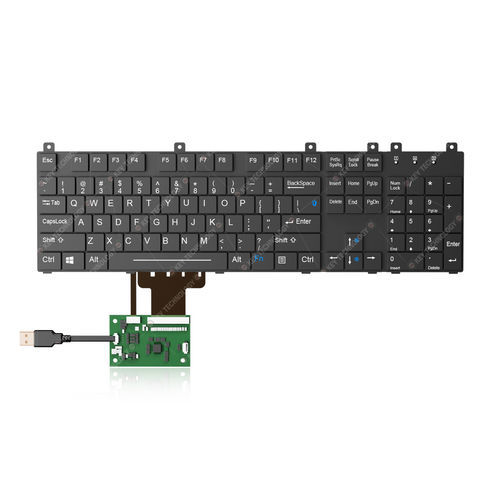 面板式键盘 - K-TEK-V385KP-FN-SC-BL - Key Technology Rugged System Limited - 剪刀式开关 / 104键 / 核应用