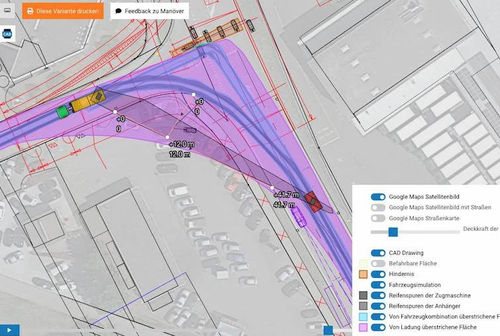 模拟移动应用 - Swept Paths - CodeSquare GmbH + Co. KG - CAD / 测量 / 规划