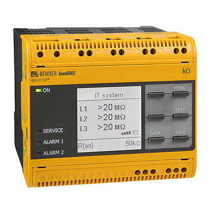 交流电网绝缘控制器 - ISOMETER® isoNAV685-D-B - BENDER GmbH & Co KG - MODBUS
