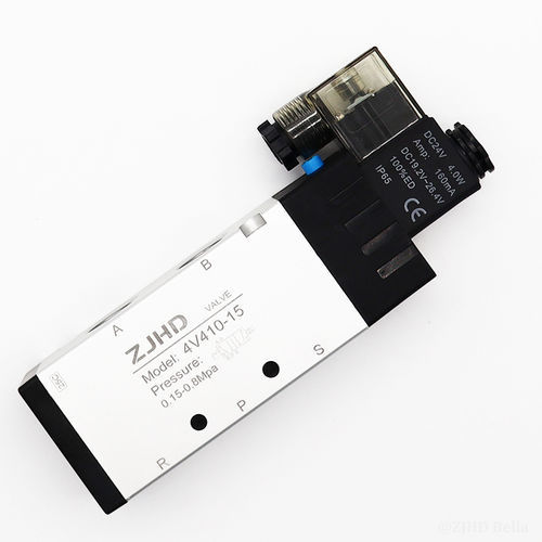 先导式电磁阀 - 4V410-15B - ZJHD Automation Technology Co., Ltd. - 5 通型 / 压缩空气 / 歧管式