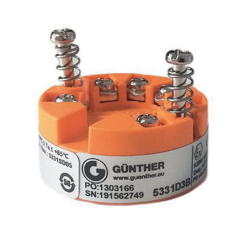 DIN导轨温度变送器 - GT5331D3B - GÜNTHER GmbH Temperaturmesstechnik - 热电偶 / RTD / PROFIBUS