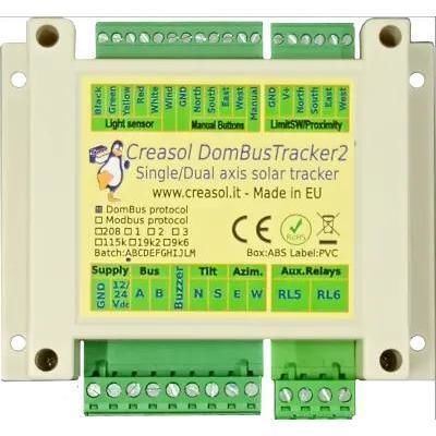 可编程自动化控制器 / DIN导轨 - DomBusTracker2 - Creasol - 内置I/O / 输入 / 模拟输入