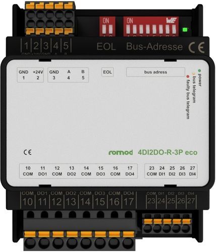 数字I/O模块 - romod 4DIO-R eco - Romutec Steuer- u. Regelsysteme GmbH - RS-485 / ModBUS RTU / 4路输出