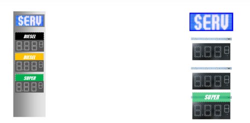 LED式显示屏 - HDP - HITECHLED SRL - 图像 / 数字 / 加油站用