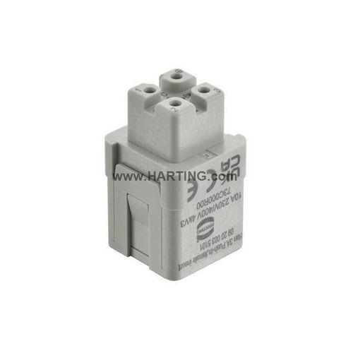 供电连接器 - Han 3A - HARTING/浩亭 - 主供电源 / 母端 / 套接式