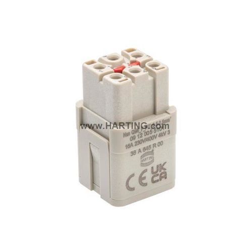 供电连接器 - Han Q5/0_I_F_PIT_0.5-2.5 - HARTING/浩亭 - 母端 / 套接式 / 电流