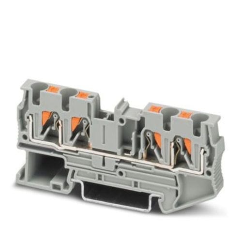 插入式接线盒 - PT 4-QUATTRO - PHOENIX CONTACT GmbH & Co. KG - 推入式 / 直通 / 灰色